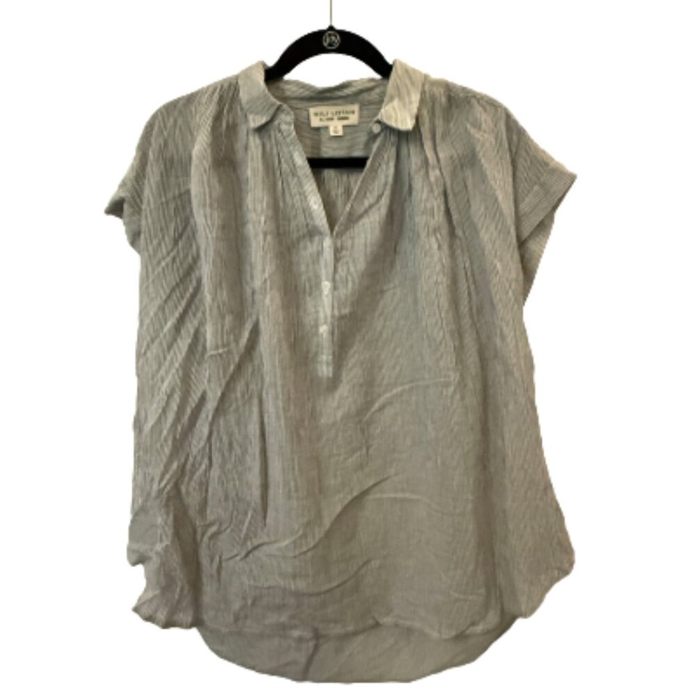 Nili Lotan Linen Striped Top – Size XS